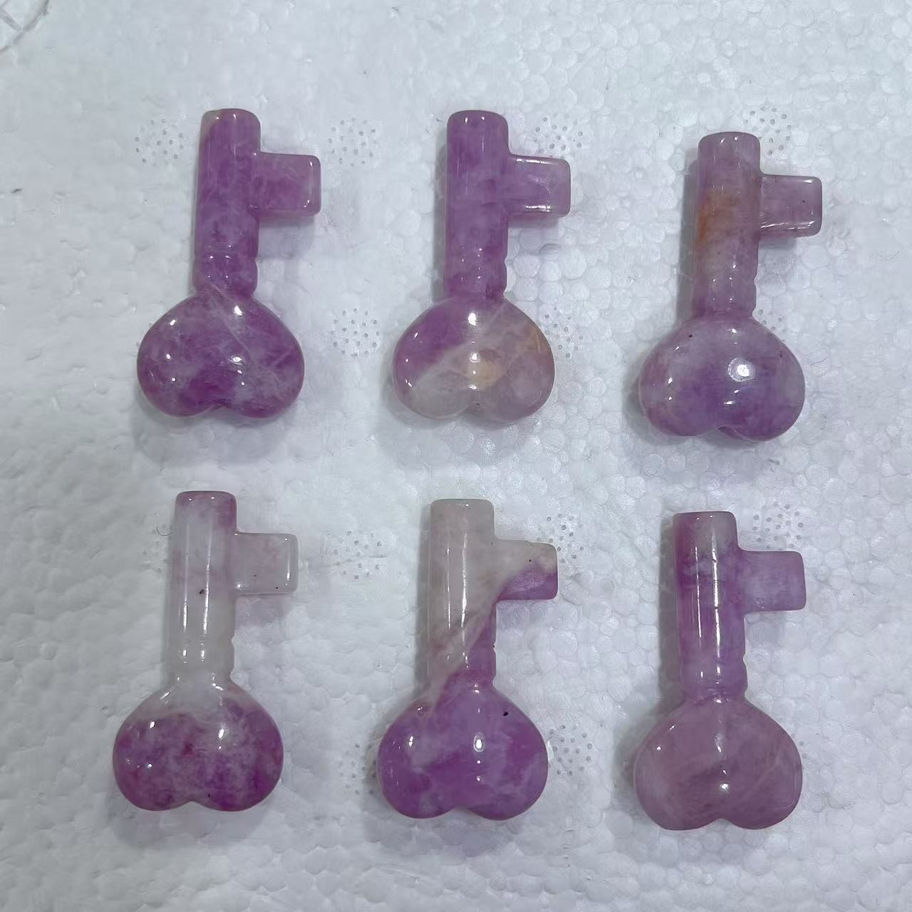 5PCS Natural Mixed material key Reiki Crystal Quartz Healing Decorate