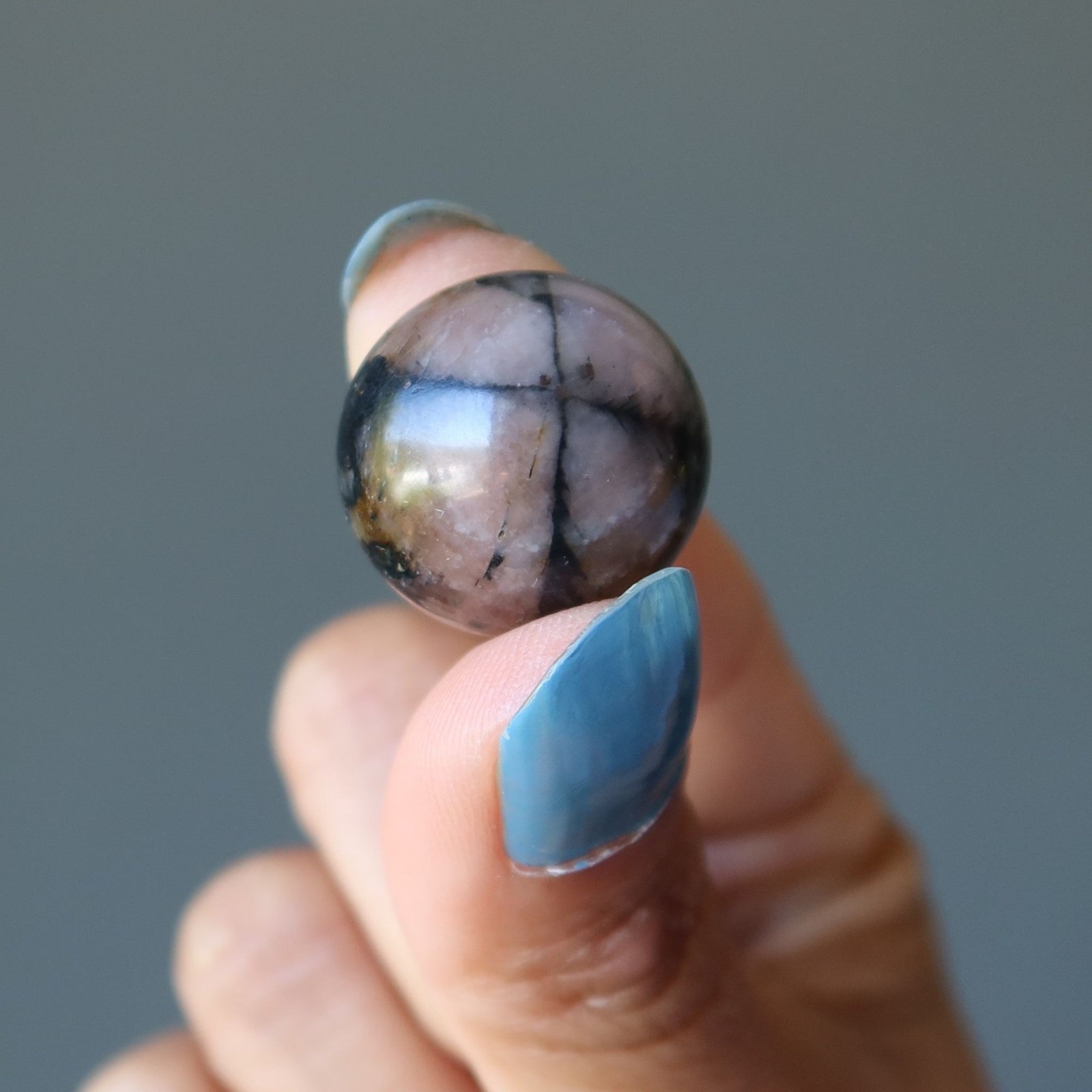 Chiastolite Sphere Christ Holy Cross Crystal Ball Protection Cross Stone Orbs