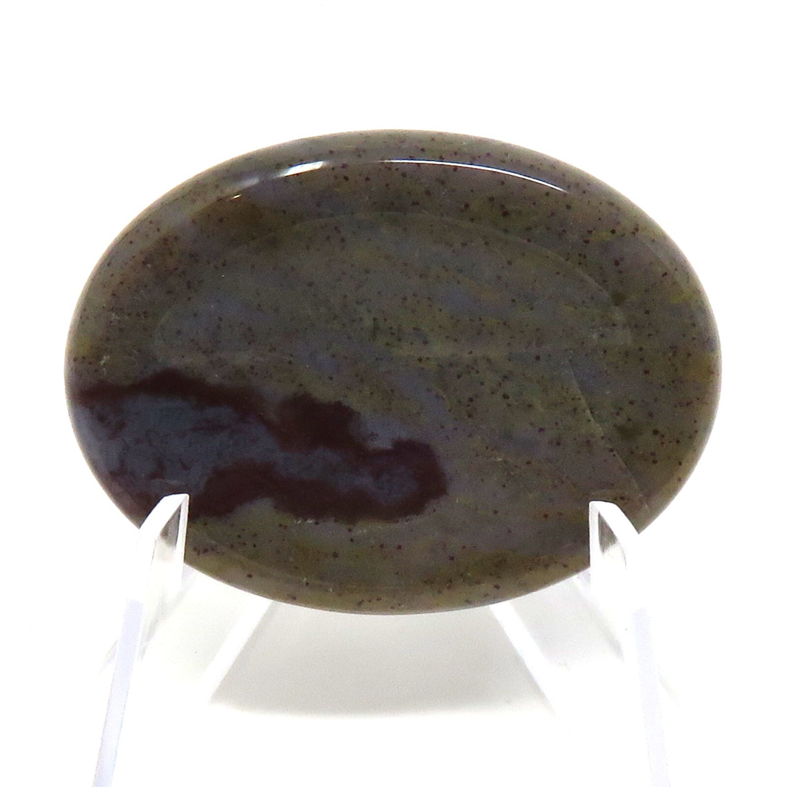 Indian Agate Worry Stone #205- 40mmX30mm or 1.5″x 1″ – 6mm Thick – Pocket Stone