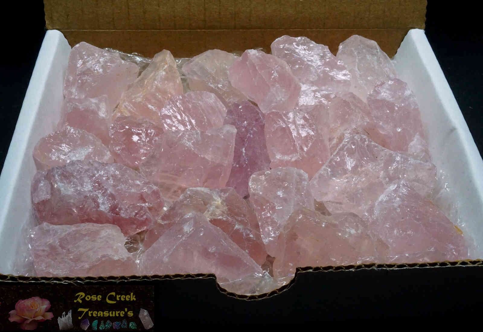 Rose Quartz 1 Lb Box Natural Pink Crystal Chunks Wholesale Raw Gemstones