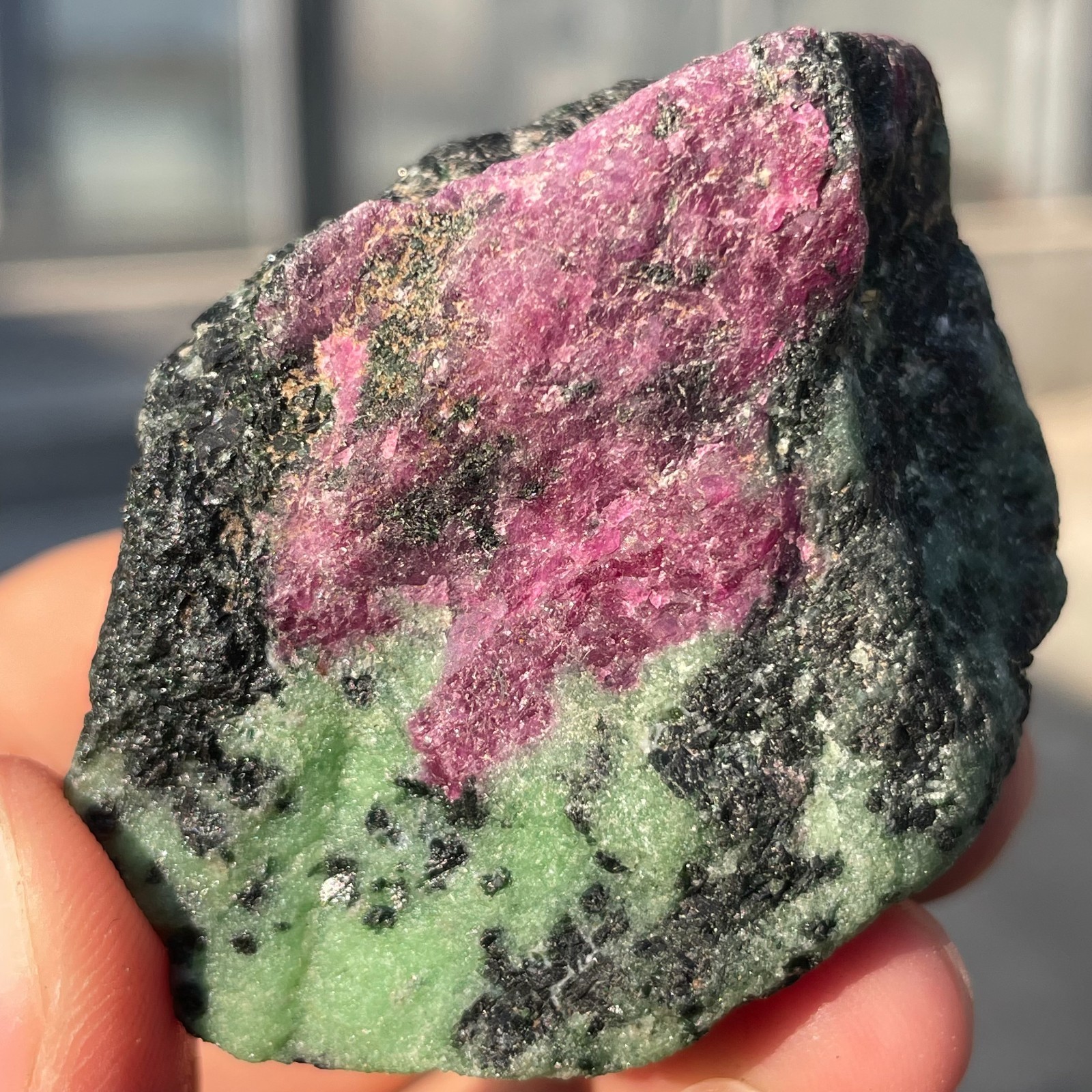 120g Natural Ruby Zoisite Raw Stone Quartz Mineral Specimen Healing