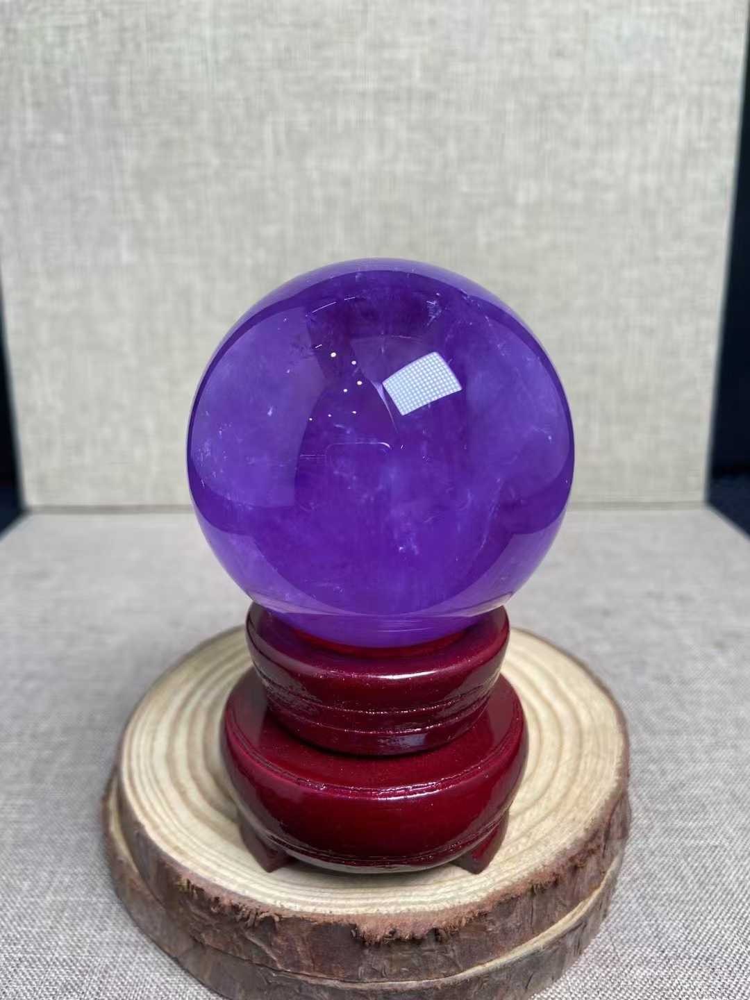 300g Natural Amethyst Quartz Sphere Energy Cystal Ball Reiki Healing Decor