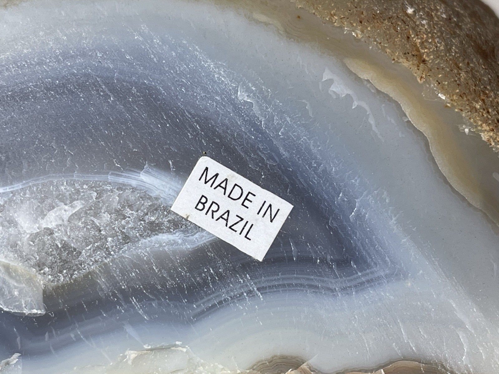 Agate Rock Genuine Freestanding Polished Faceted Point from Brazil 1.25 lbs.