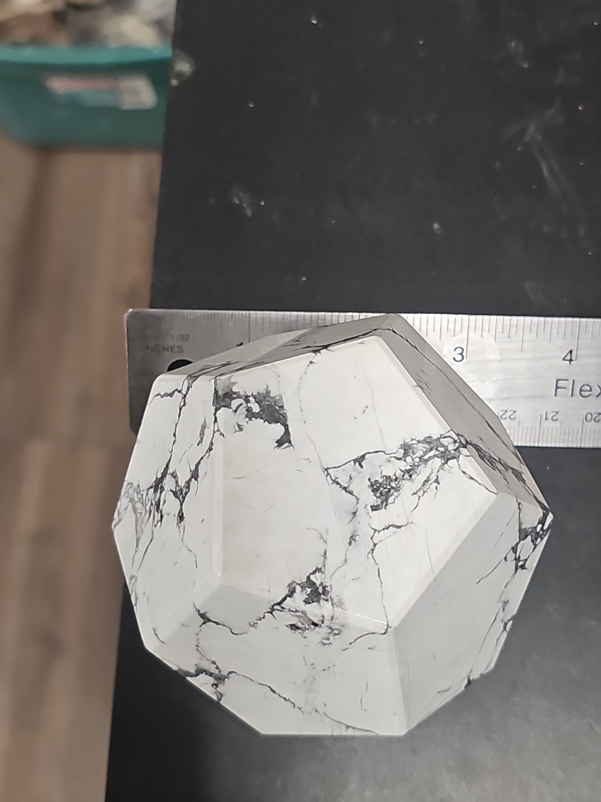 Large 3.75″ Howlite Dodecahedron Crystal Sacred…