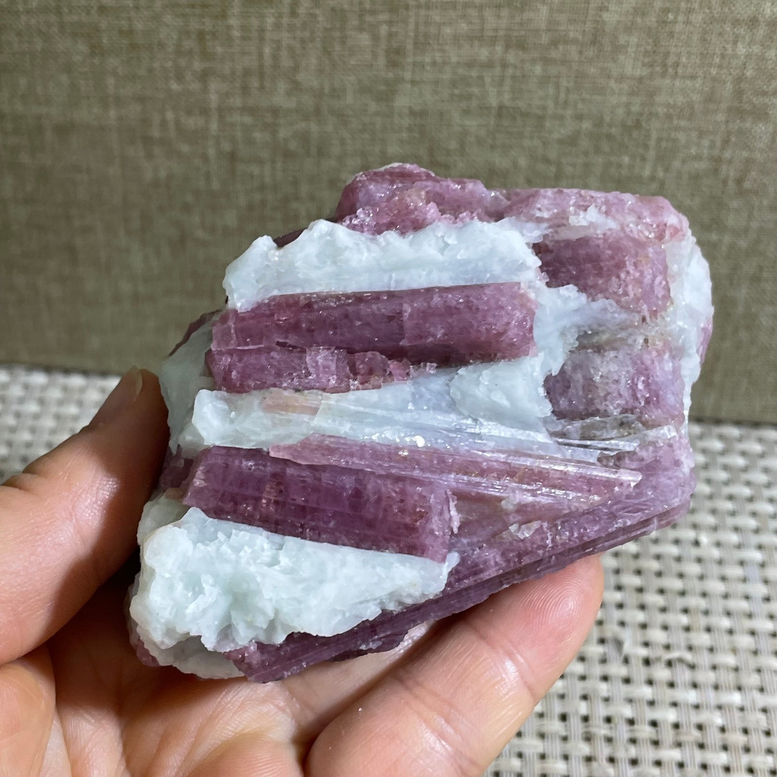 237g TOP Red Tourmaline Crystal Rough Mineral Healing Specimen