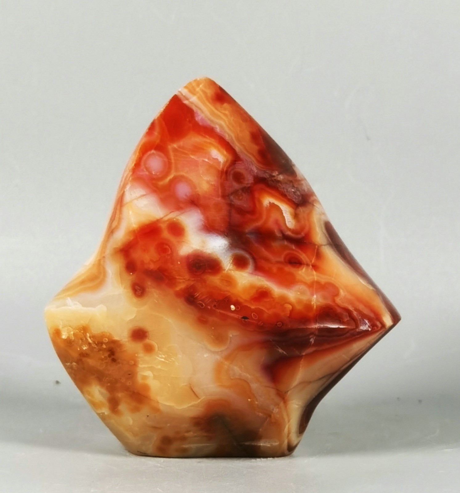 Natural RARE Red Carnelian Agate Crystal Flame Reiki Stone Healing