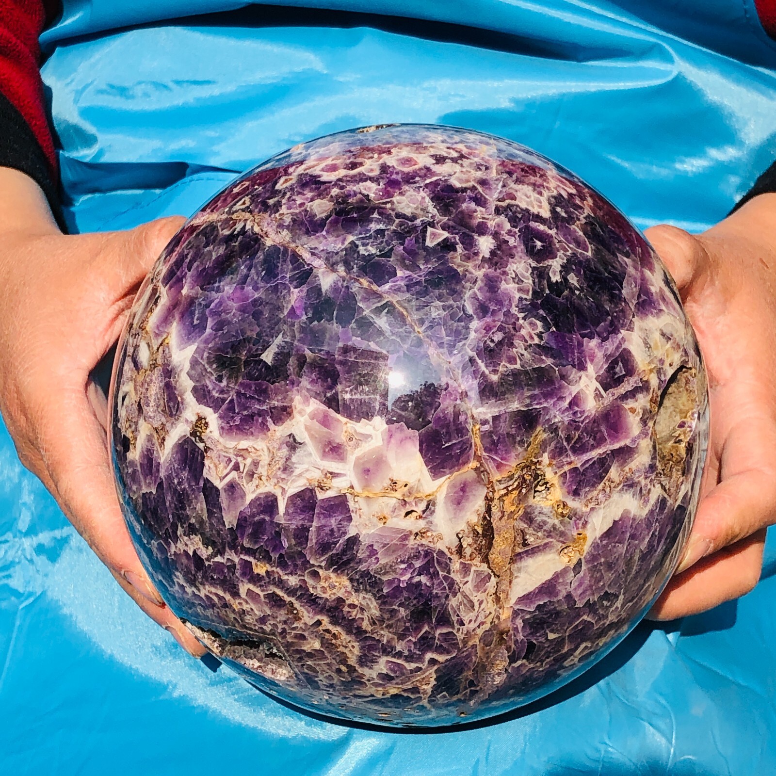 12.0LB Natural And Beautiful Dream Amethyst Energy Ball Mineral Specimen Healing