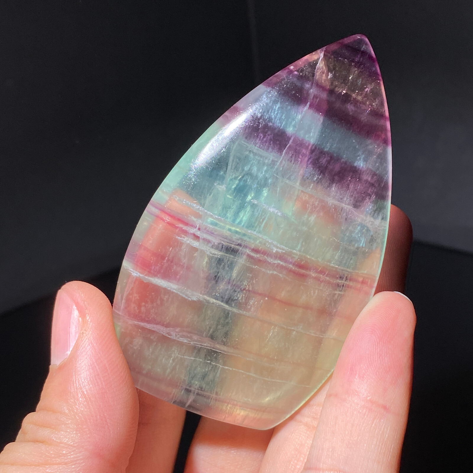 103G Natural colored fluorite crystal column obelisk healing specimen