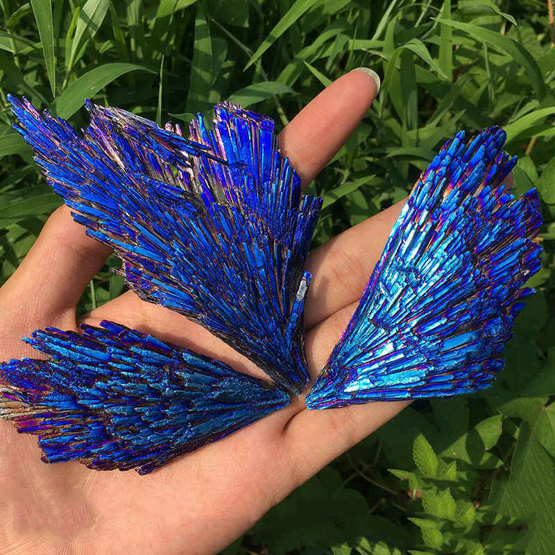 Natural Rainbow Titanium Quartz Crystal Stone Cluster Mineral Rock 10-20G