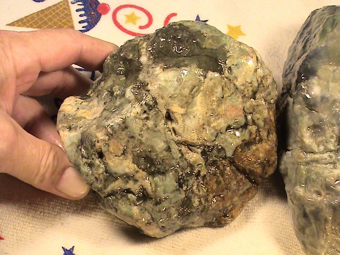 Solid Rough Green Jasper Agates Lot, Natural Lapidary Rocks, 6 LBS, 13 OZ, #R255