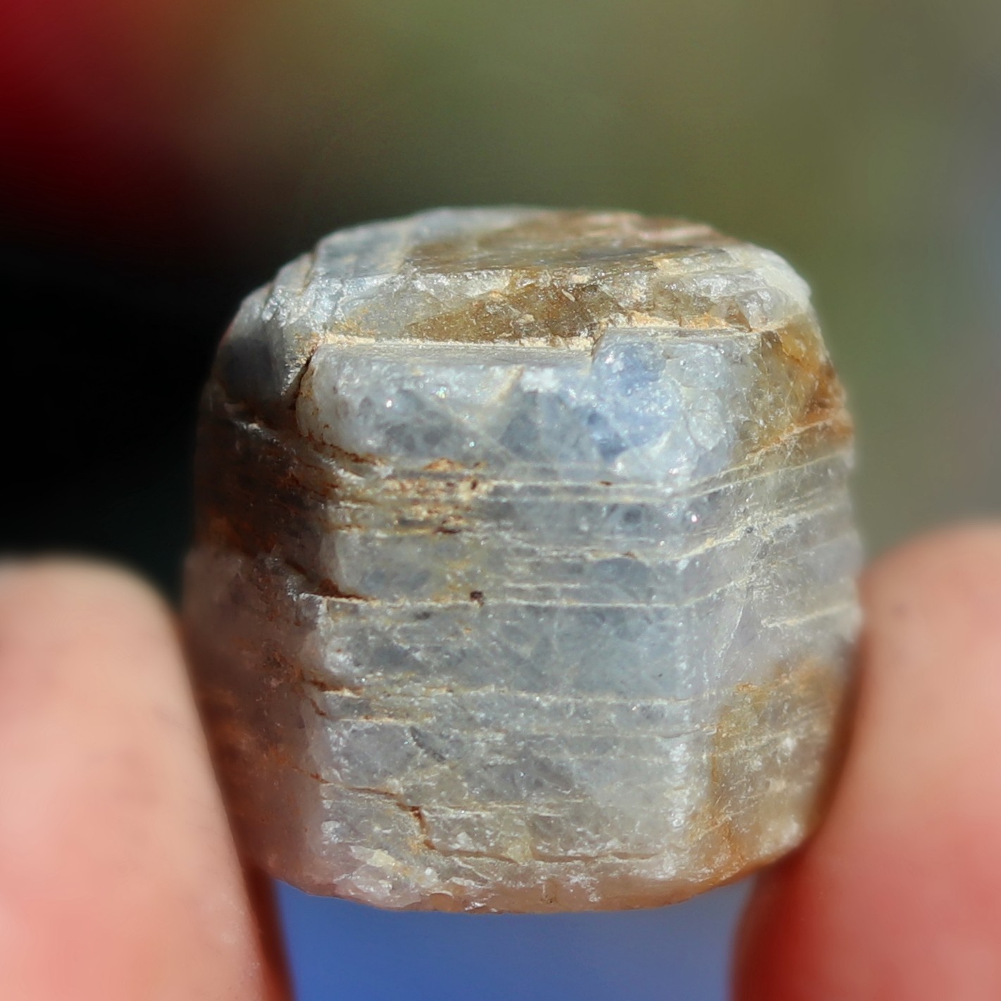 Mineral Specimen: Blue Corundum, Sapphire Crystal from Madagascar (COR64)