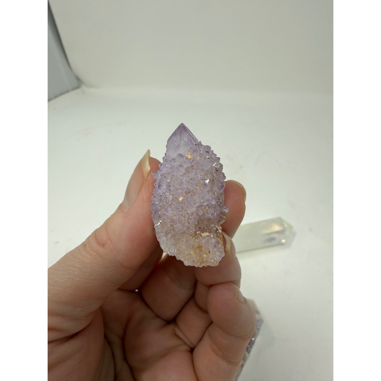 4pc Crystal Set Flower Agate Tower Aura Quartz Spirit Quartz Point Collection