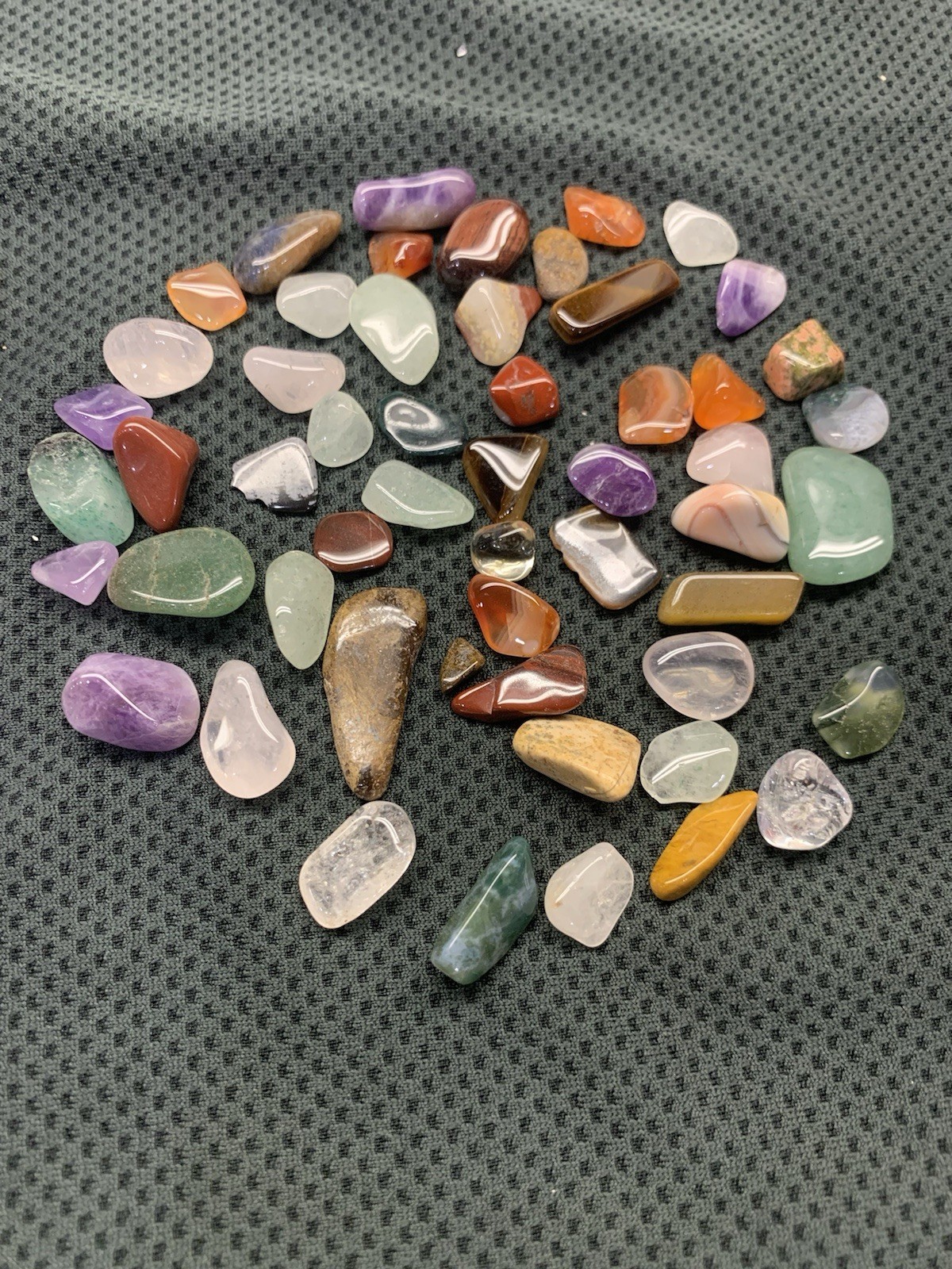 Lot of 53 Tumbled Gemstones Mixed Rocks Stones Jewelry Making