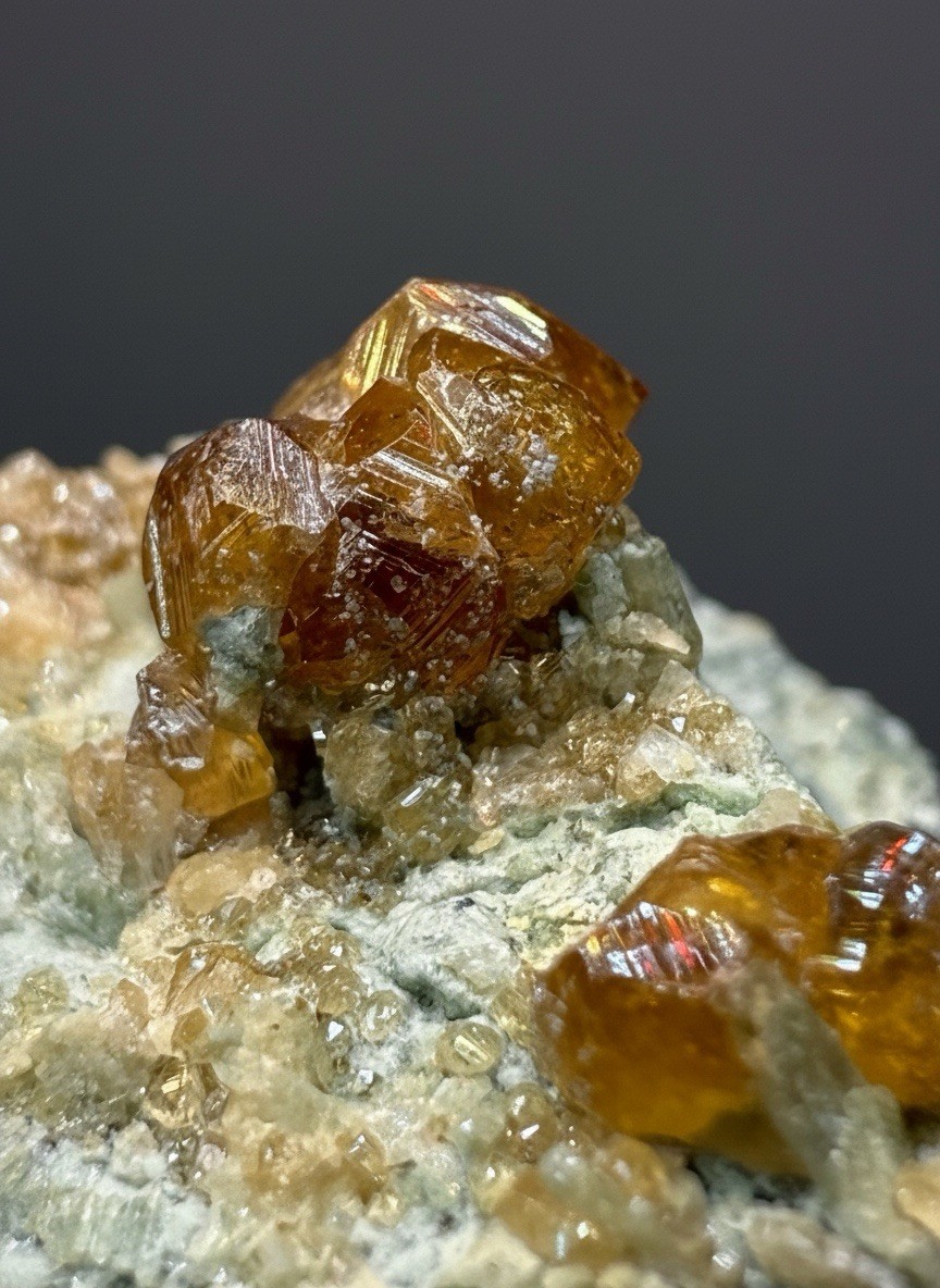 Hessonite Garnet Cluster on Matrix from Pakistan | Natural Collector Specimens