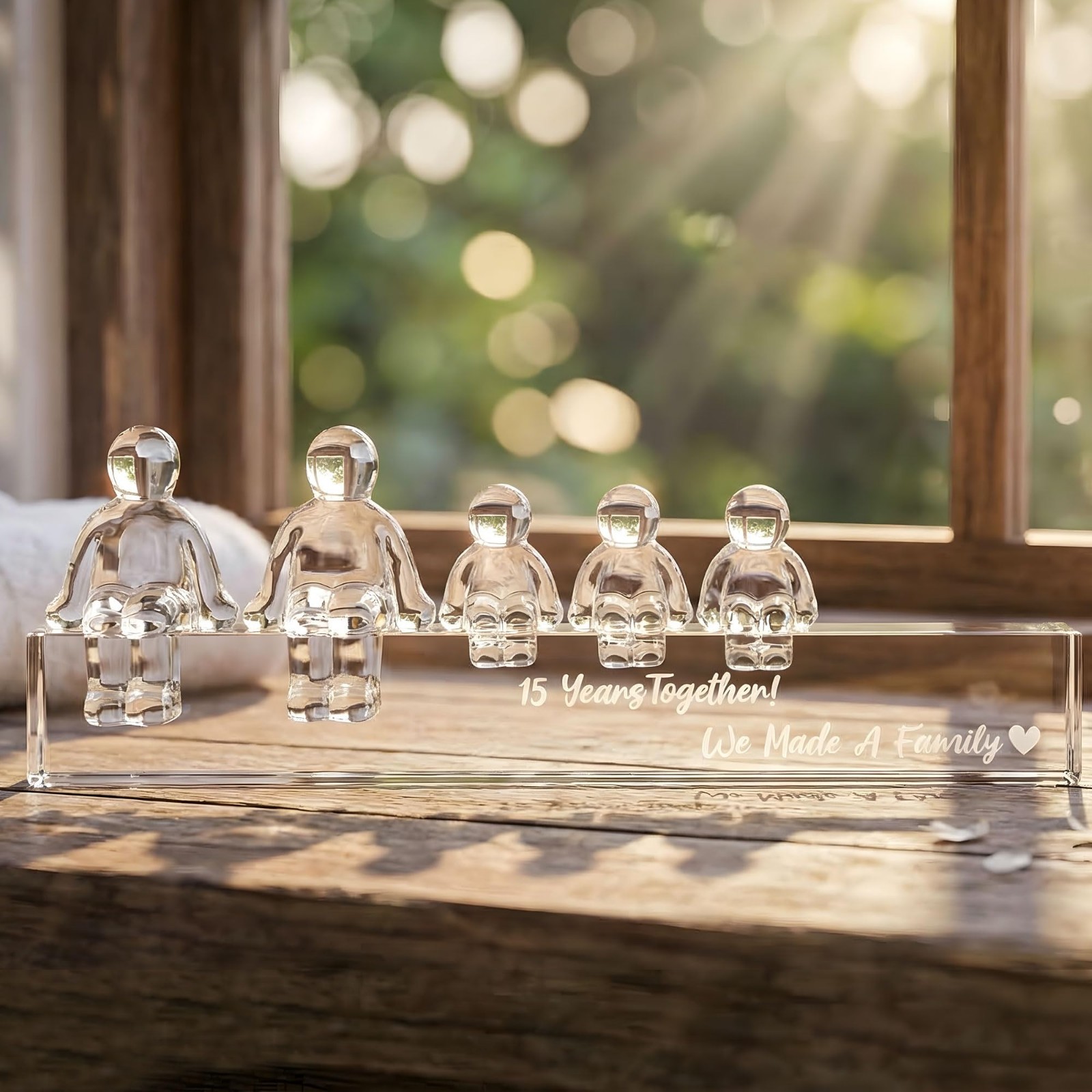 Personalized Crystal 15th Anniversary Gifts for Him & Her – Unique Keepsake for