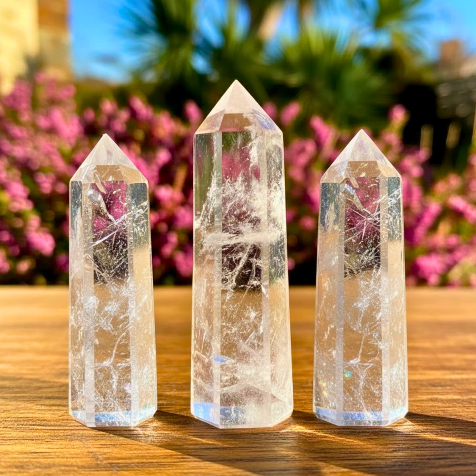 Clear Quartz Crystal Tower Energy Cleansing Obelisk for Desk Corner Home Decor