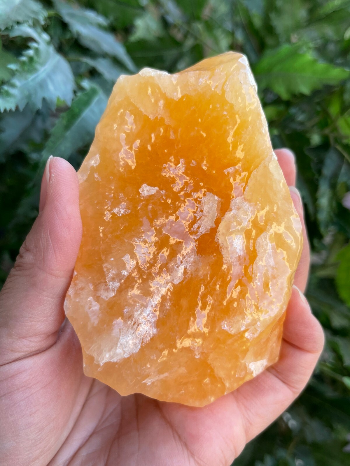 Extra Large Orange Calcite Rough Stones, 3″ – 5″ Raw Calcite Orange Natural