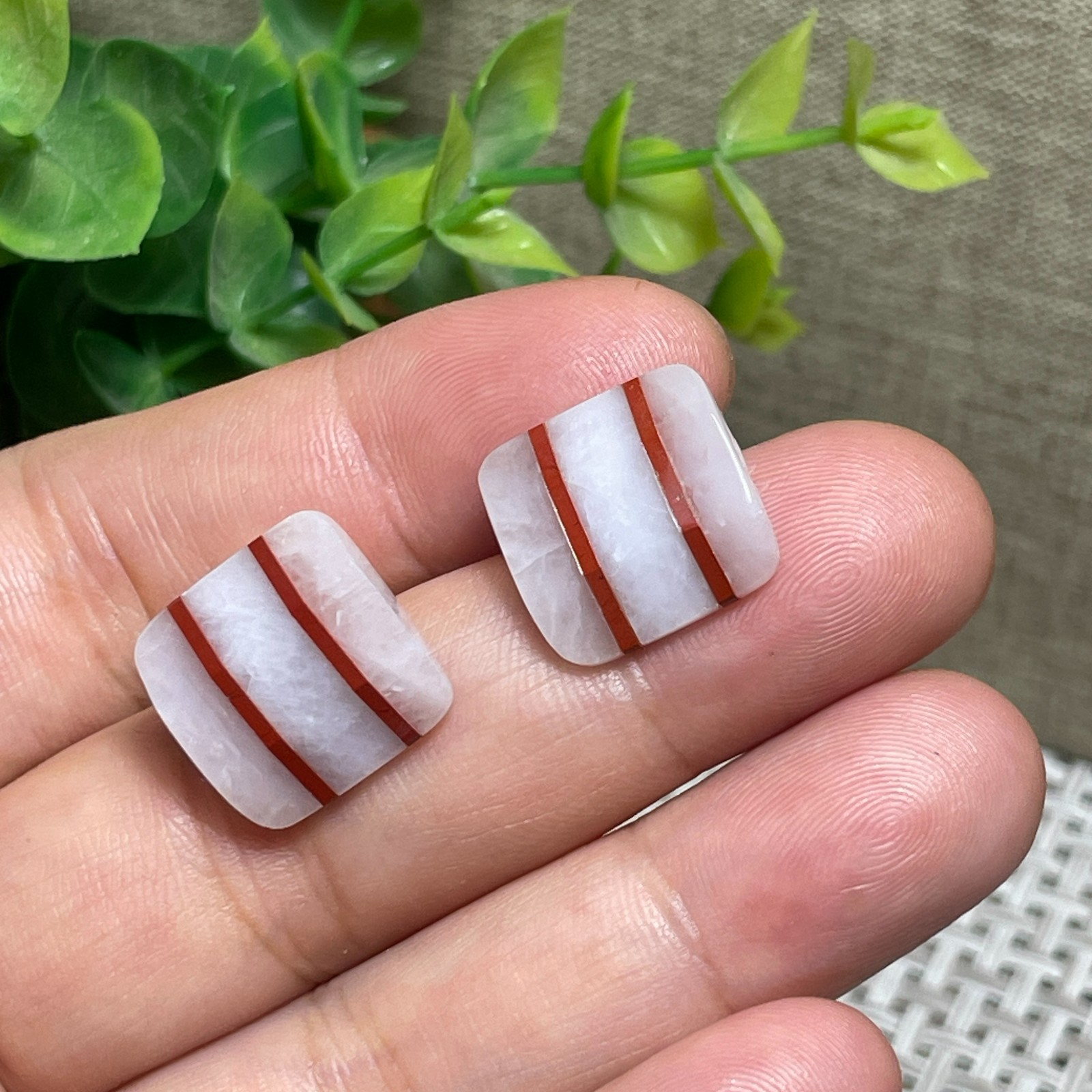Vintage earring clip – Cut stone Clip On Earrings Womens E3741