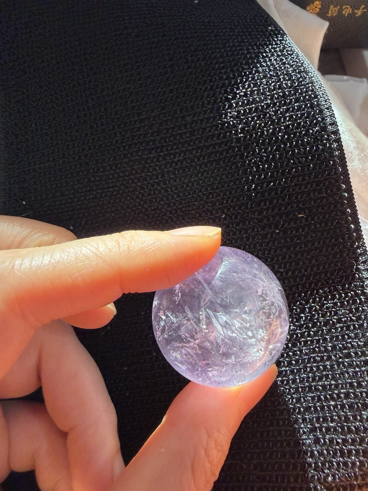 30mm Lavender Amethyst Sphere Clarity Purple Crystal Rainbow Meditation Healing
