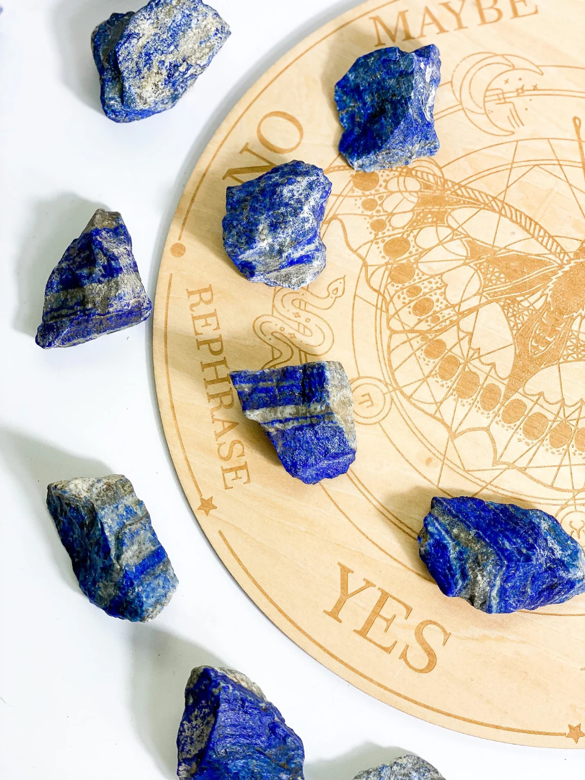 3PCS Rough Lapis Lazuli Raw Natural Stone Crystal Energy Healing Rocks Gift