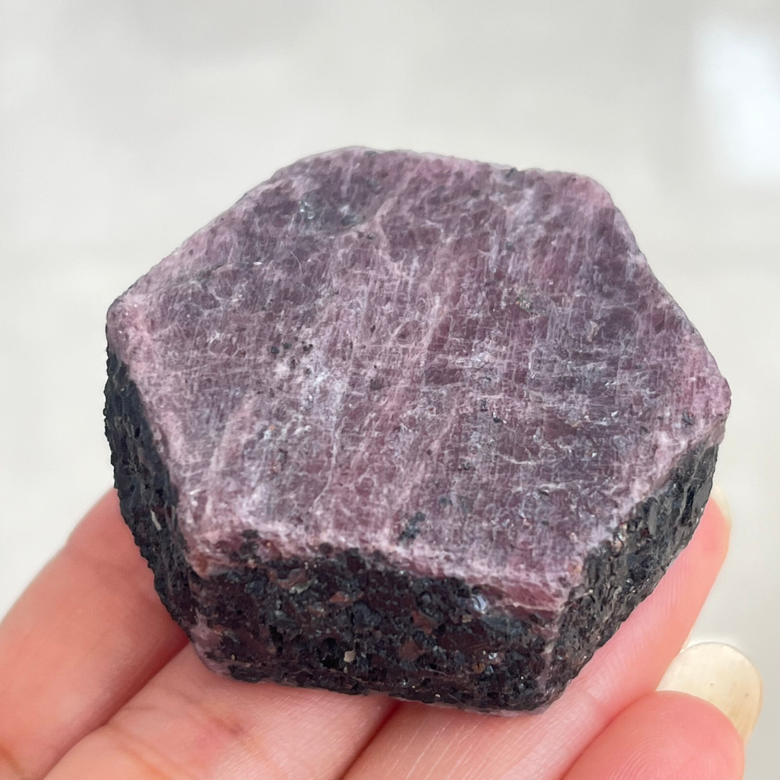 124g Natural Red Corundum Ruby Crystal Rough Mineral Specimen MD10