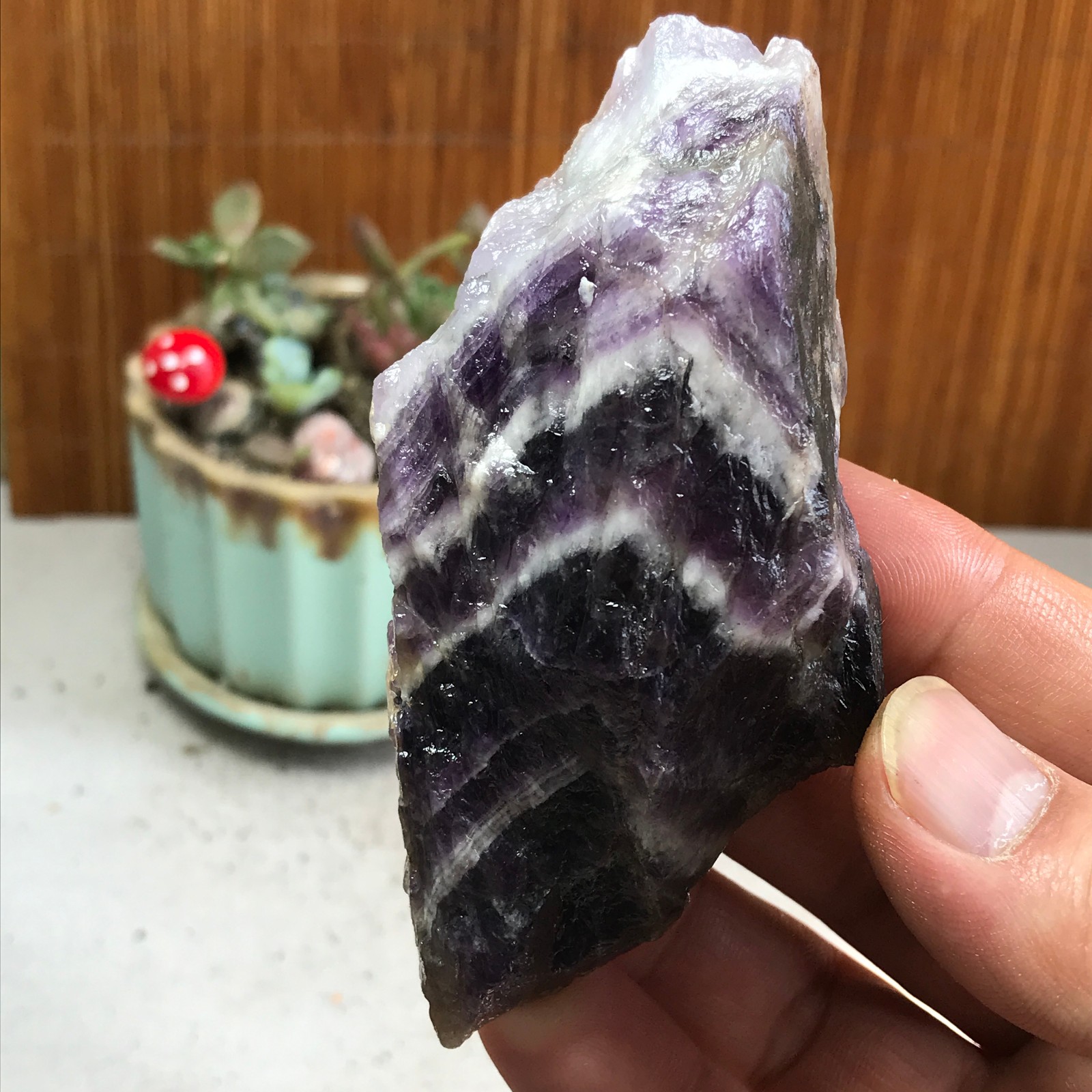 99-46-39mm Natural Dreamy amethyst Crystal gemstone Rough Mineral Specimen A4789