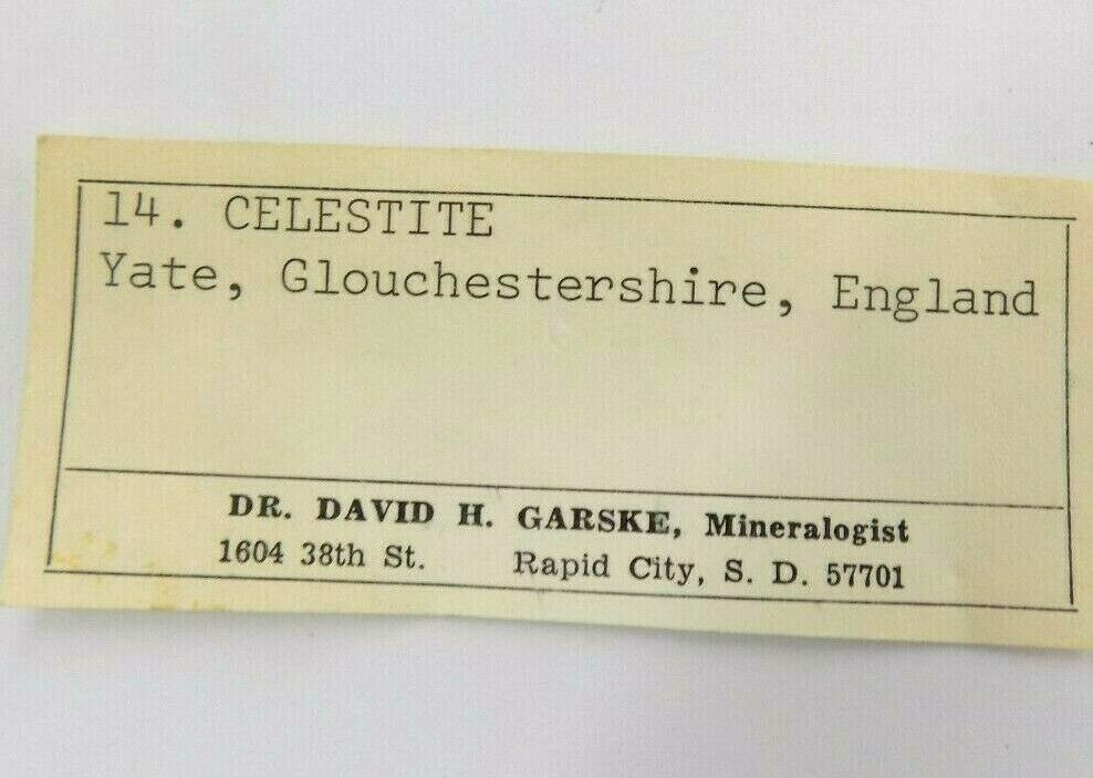 Celestite Yate, Glouchestershire, England David Garske ID Card 14 Flat 2