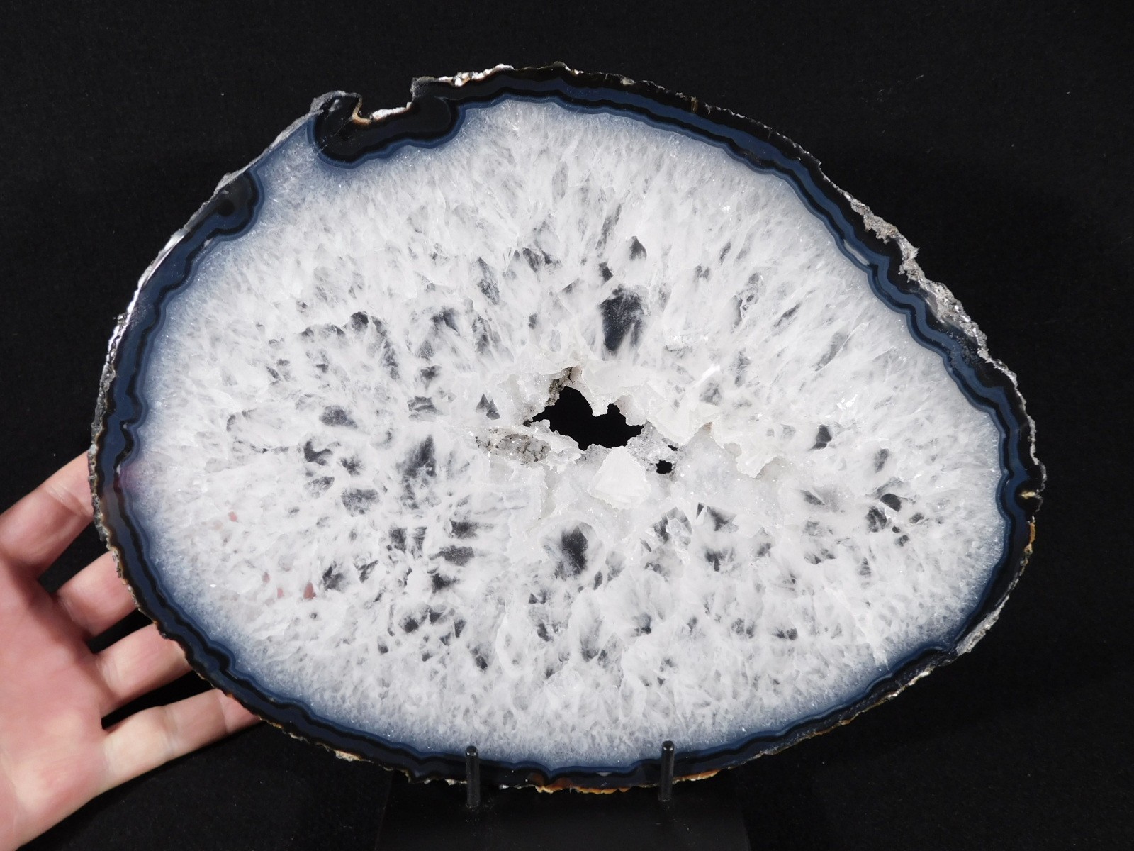 BIG! Translucent Polished Quartz Crystal NODULE Slice or Slab Brazil 1044gr