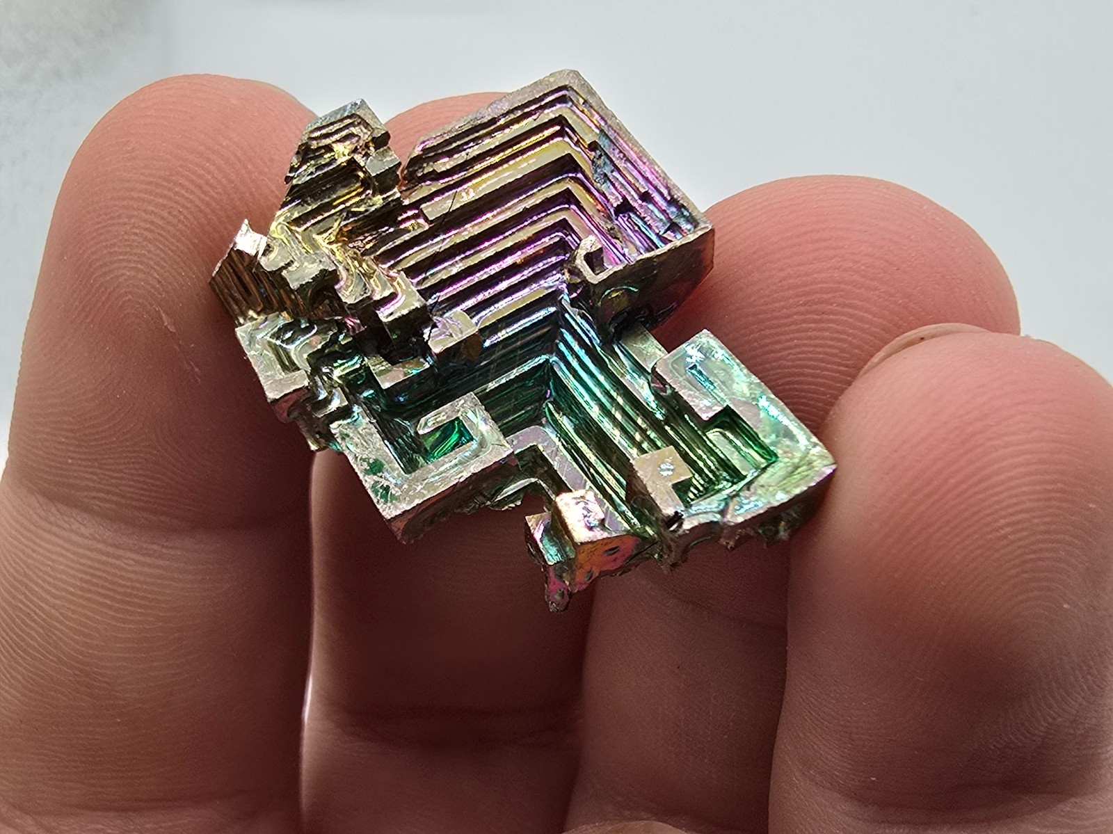 Small Bismuth Crystal Specimens Pack of 2. Beautiful Rainbow Mineral 0.5-0.75 in