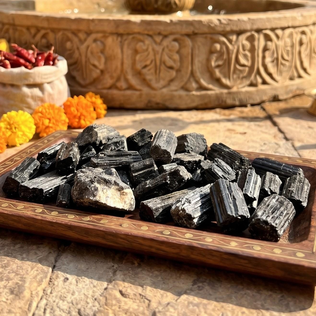 Black Tourmaline Haystack Rough Raw Crystals (By The Piece or Pound)