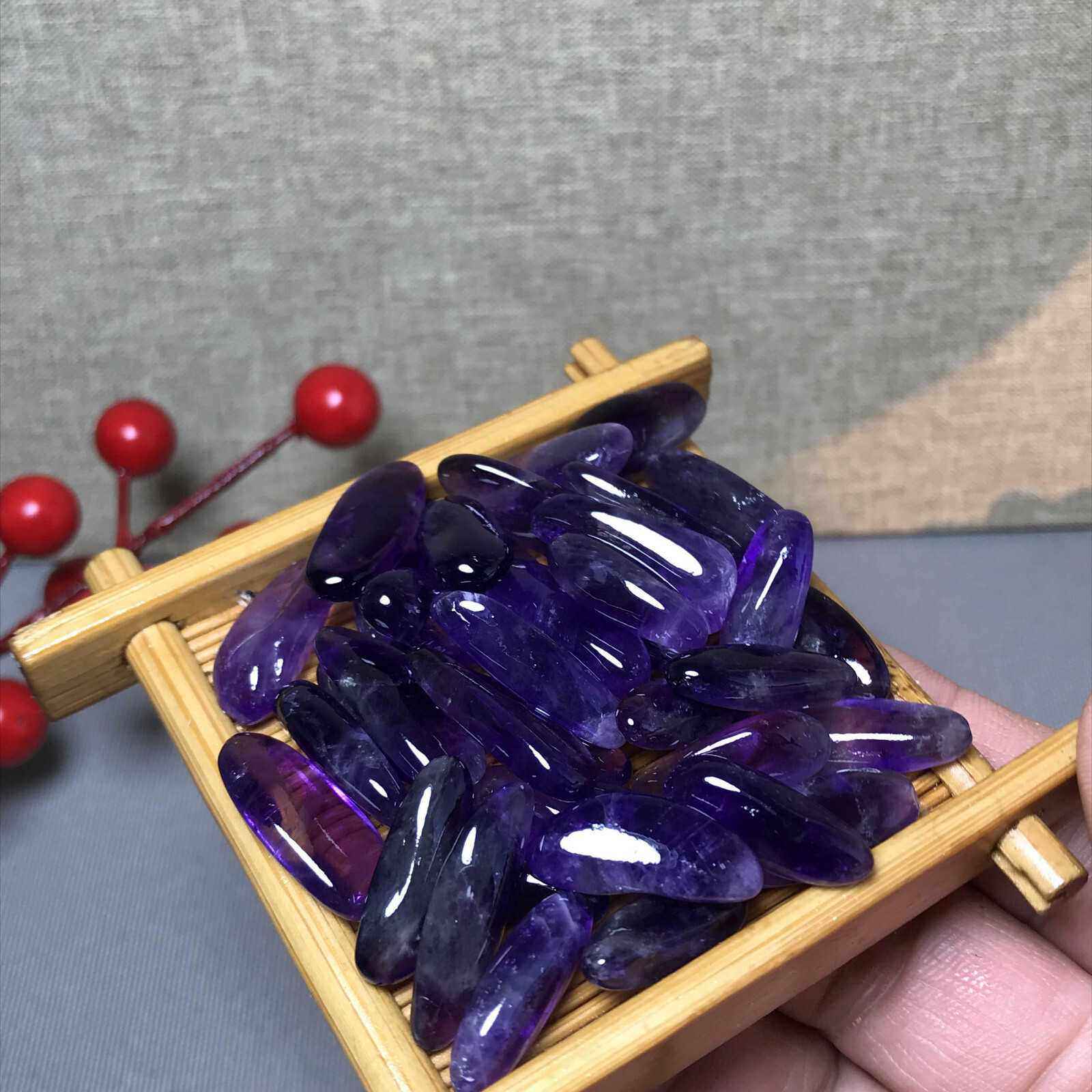 40pcs Natural Dreamy amethyst Crystal gemstone Polish Mineral Specimen A5604