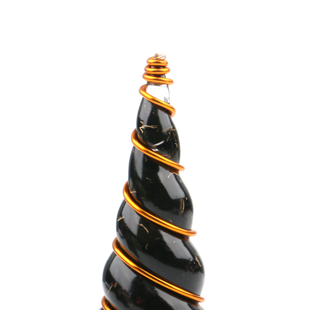 Shungite Tower Crystal Orgone Unicorn Generators Energy EMF Protection Handmade