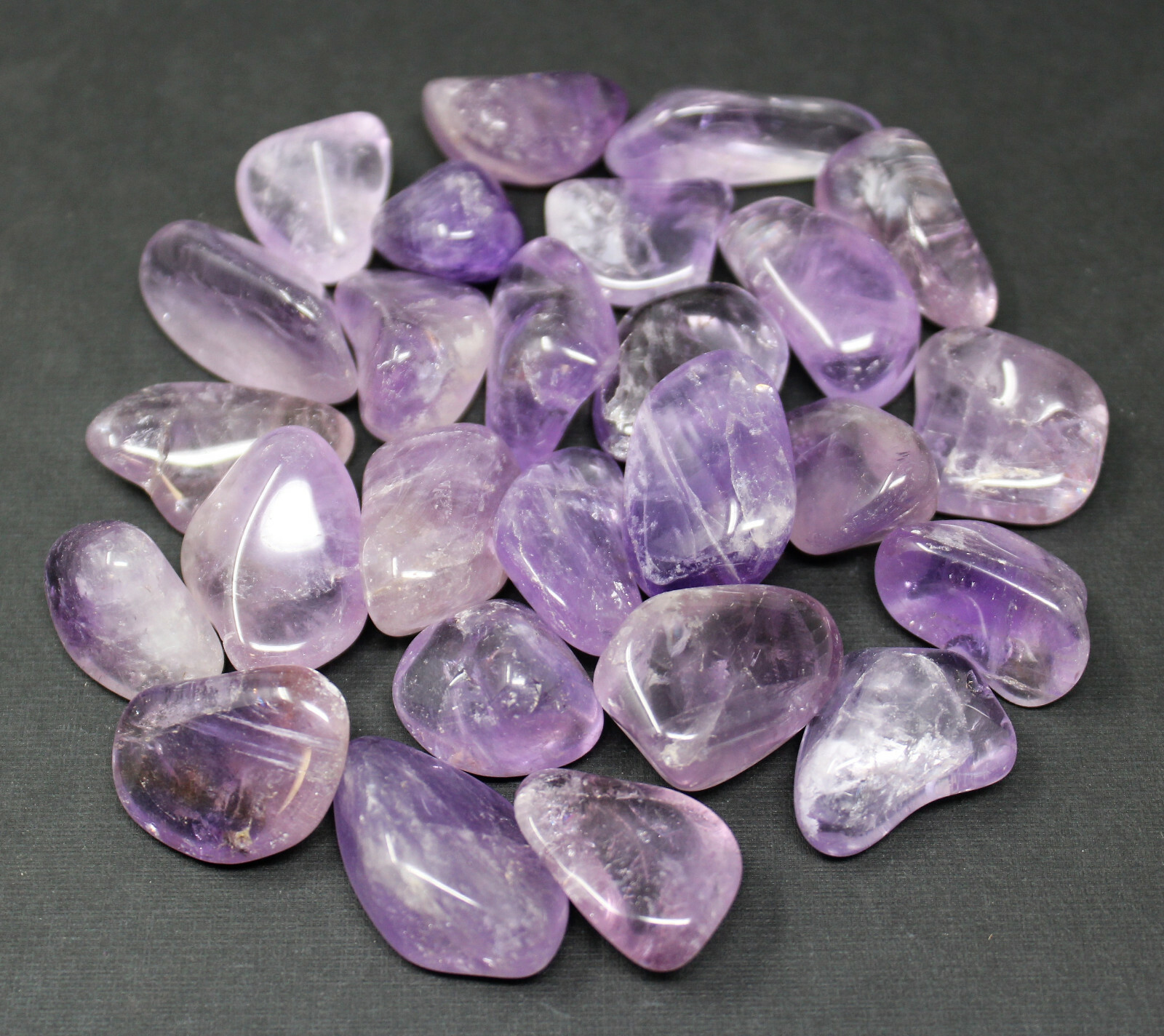 Relaxation Crystal Kit, 4 pcs In Pouch – Amethyst, Angelite, Amazonite, Quartz