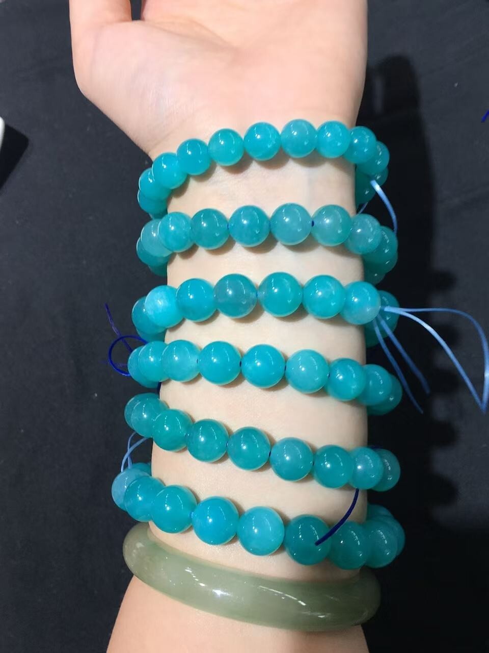 10mm Natural Amazonite Bead Bracelet Reiki Crystal Quartz Healing Decorate 1pc