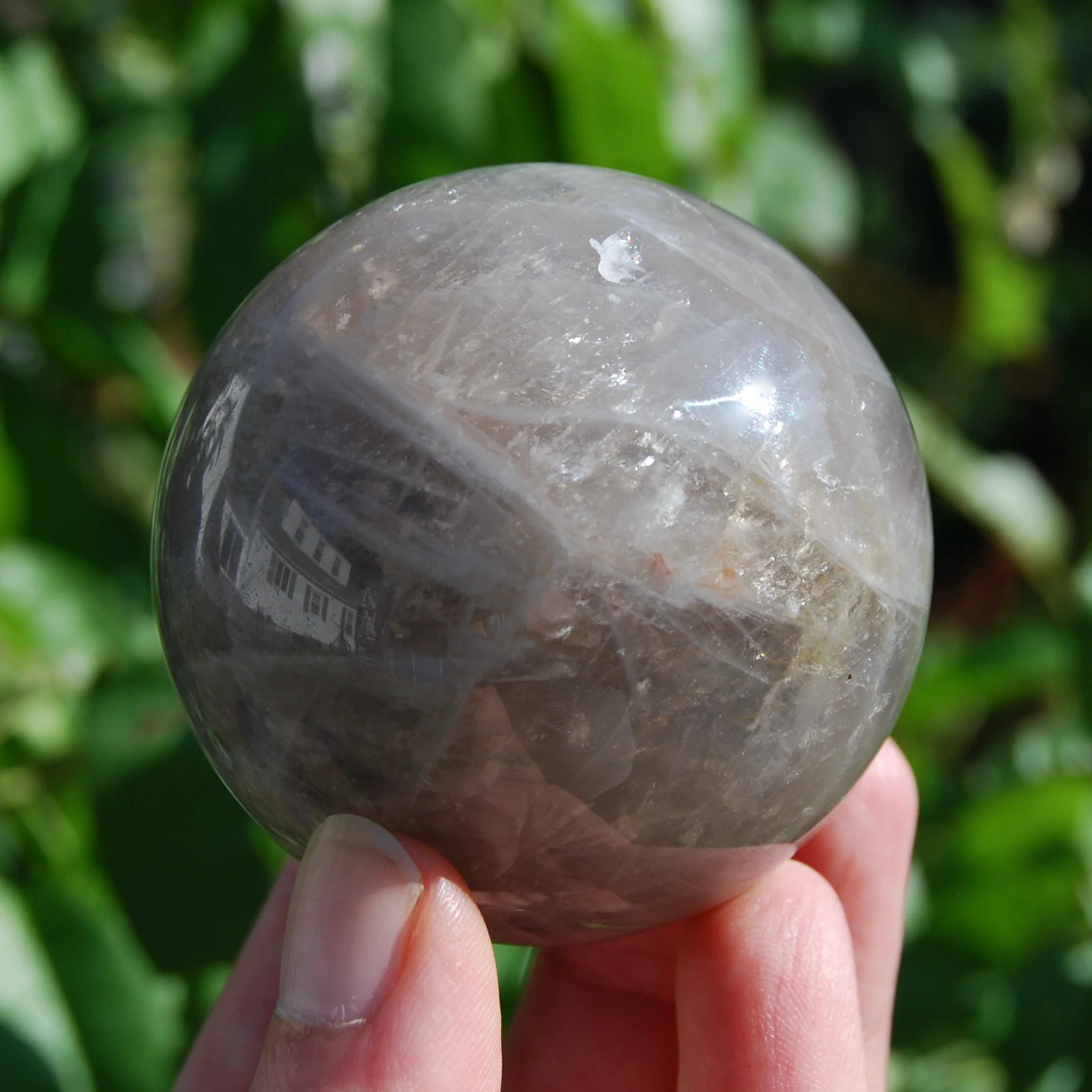 60mm 285g Blue Rose Quartz Crystal Sphere, Universal Love, Brazil