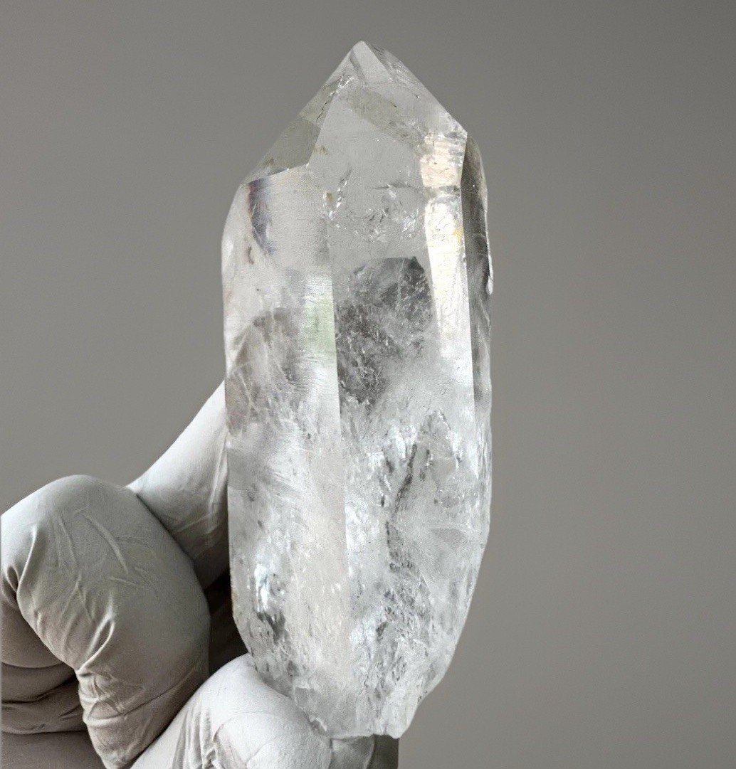 “Ice Window”Hashupi Himalayan Quartz Lemurian Lines High-Clarity Akashic Crystal