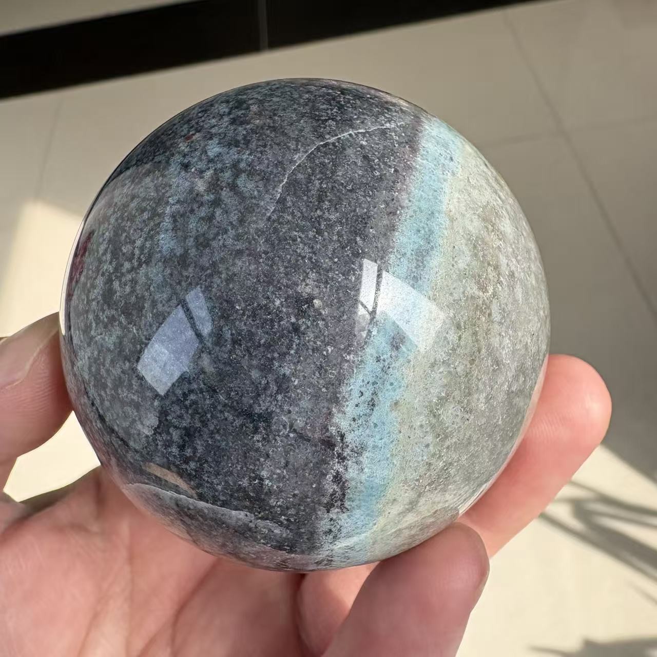 Natural Trolleite Sphere 0.9 lb 2.6″ Crystal Ball Healing