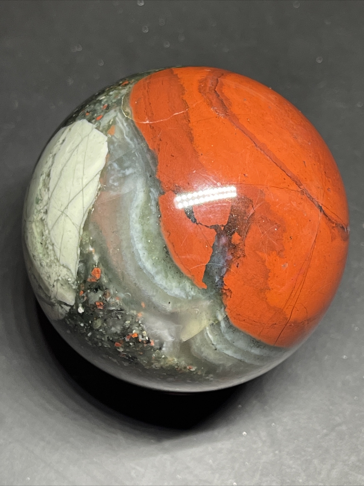 African Bloodstone Sphere Orb Ball 59mm 280g