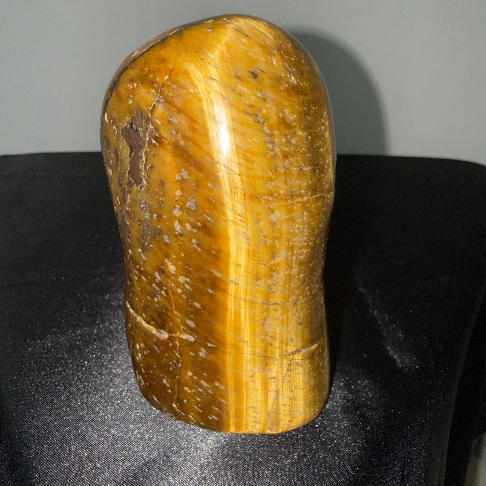Tiger Eye 1# 3.6oz Free Form Stone Crystal Paperweight 4” x 2.5” x 1.5”