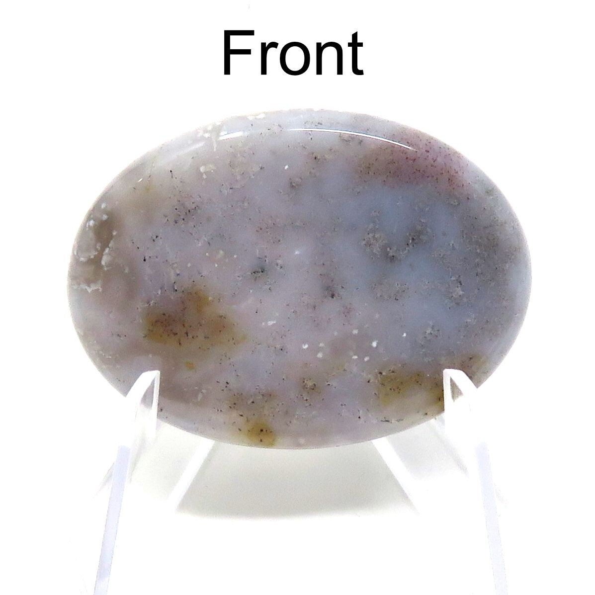 Moss Agate Worry Stone #604- 40mmX30mm or 1.5″x 1″ – 6mm Thick – Pocket Stone