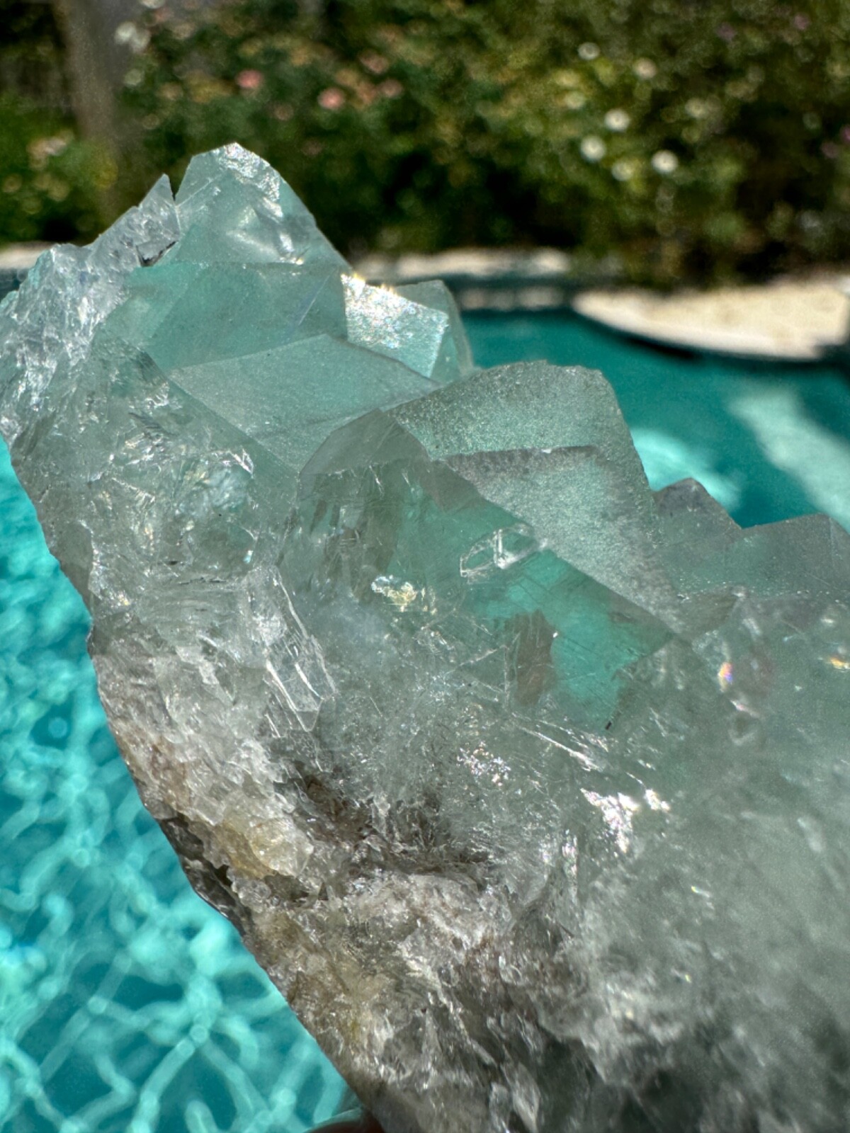 Apple Green Octahedral Fluorite Raw Specimen 184g