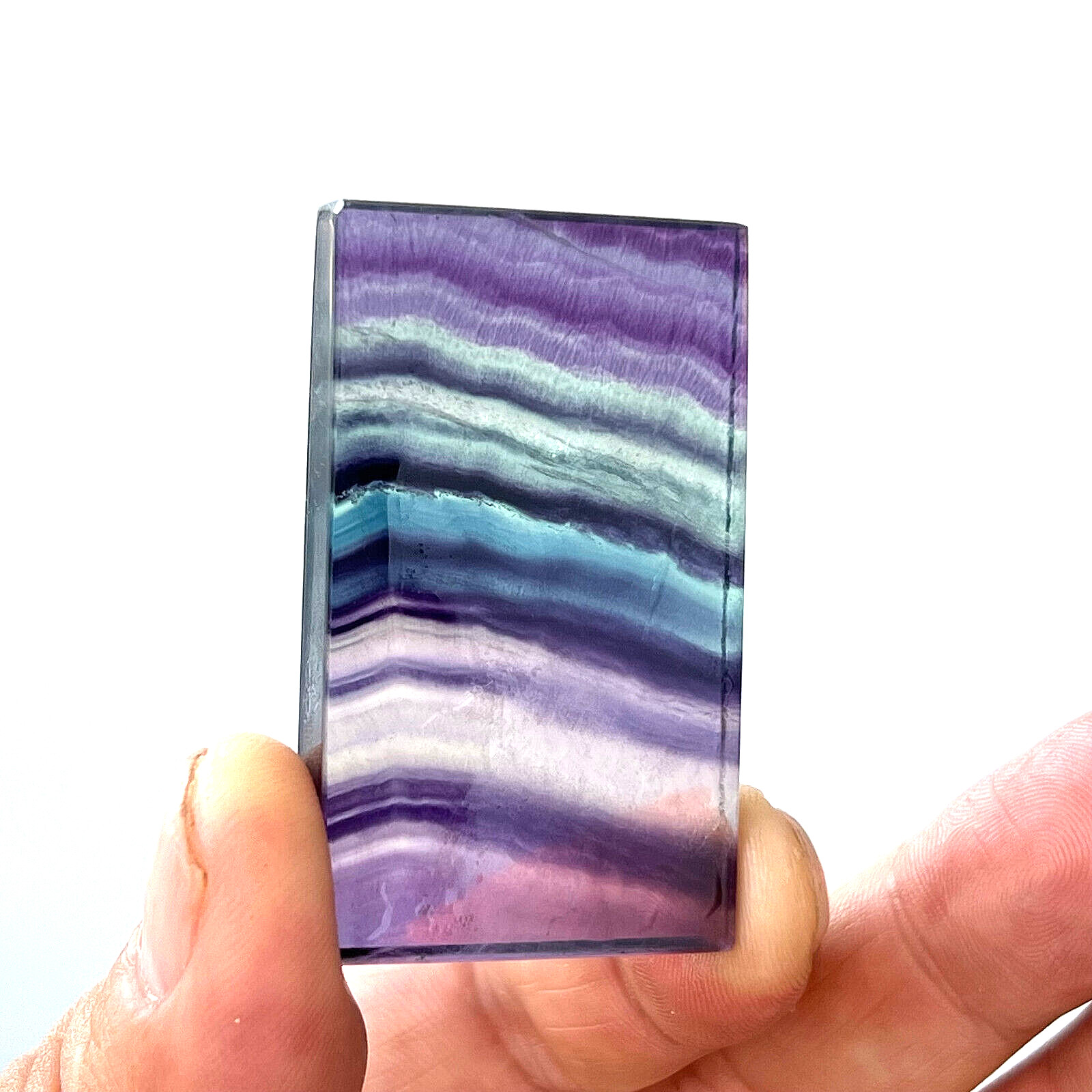 2”Natural rainbow Fluorite Rectangular Crystal mineral specimen Healing 1pc