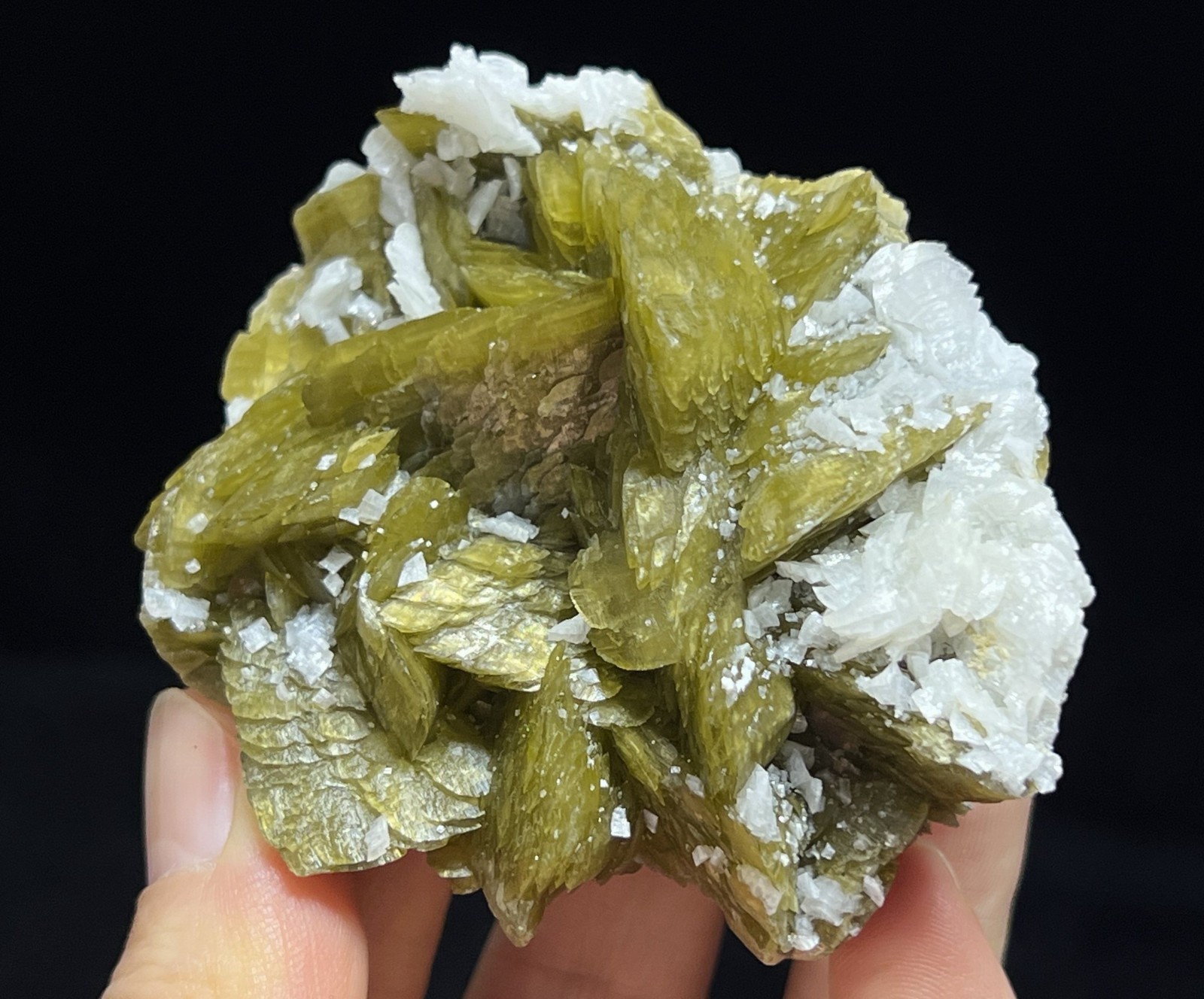 67mm 150g White Dolomite on Siderite cluster from China, Natural Mineral