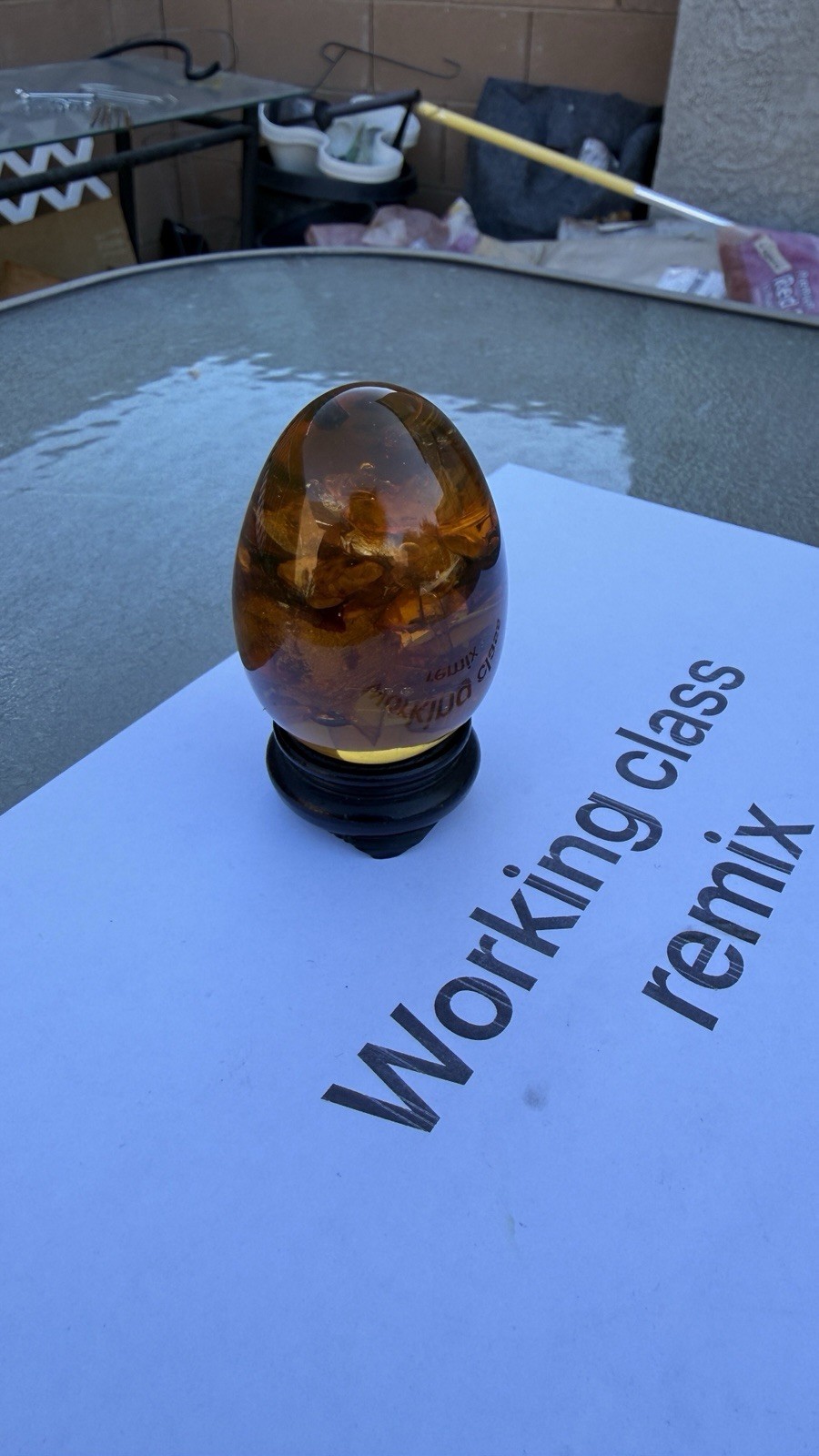 Solid natural amber egg 67.5 g cognac | handmade decorative collector unique