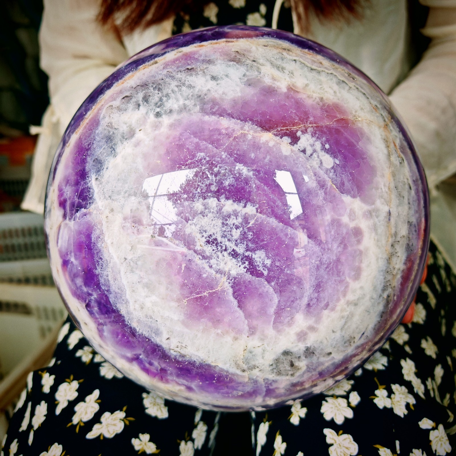 26.4LB Natural Crystal Dreamy Purple Crystal Ball lucky