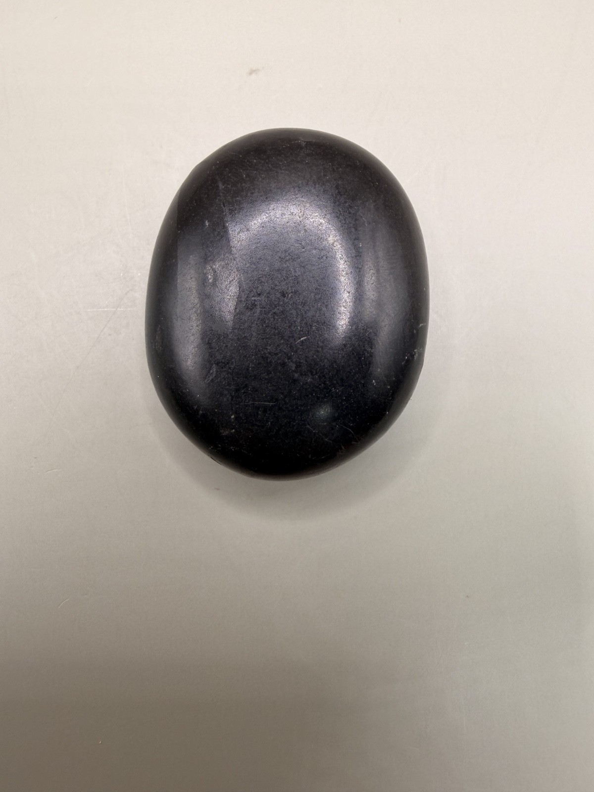 Black Shungite Palm Stone 1.59oz – 2″ Protection Worry Stone