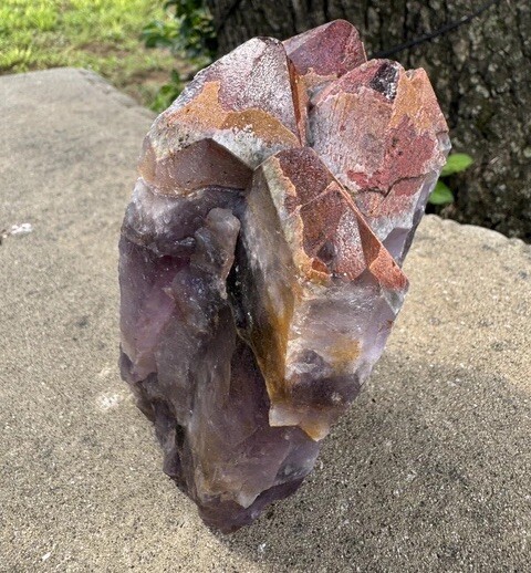 AURALITE 23 Red Cap Boreal Chevron Purple Amethyst Quartz Crystal Cluster