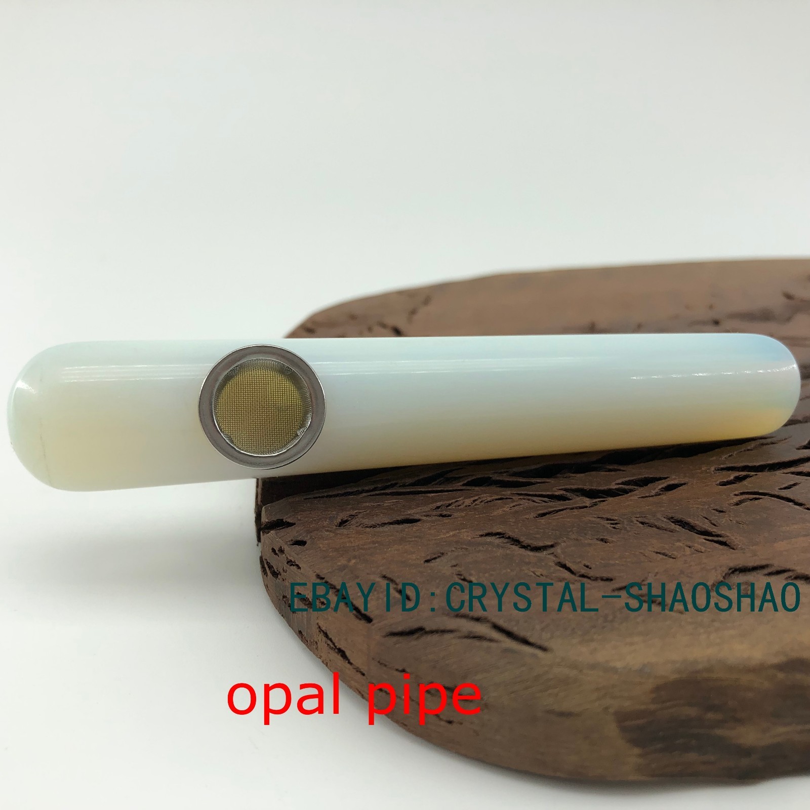 Crystal smoking pipes Carved Natural Point wand crystal Bowl tobacco pipe 1pc