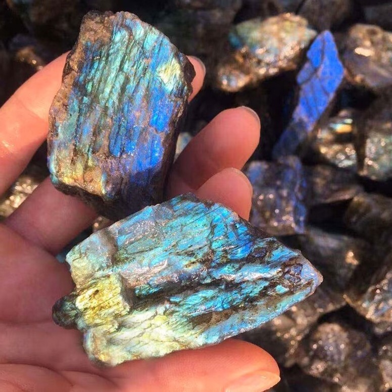 Raw Rough Labradorite Large Chunks Healing Crystal Mineral Rocks Specimens Gifts