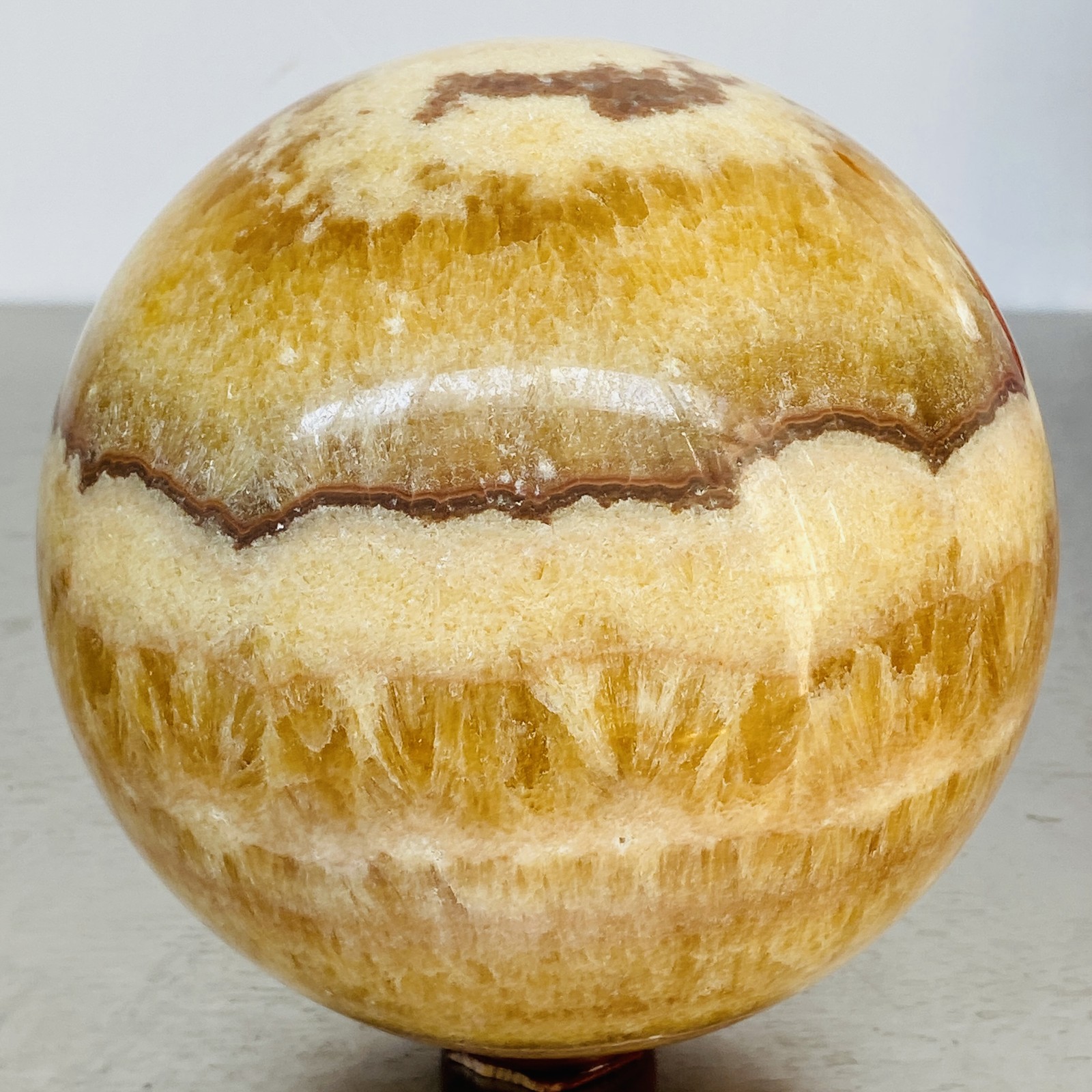 Natural Yellow Calcite Sphere Quartz Crystal Polished Ball Reiki Healing 4100G
